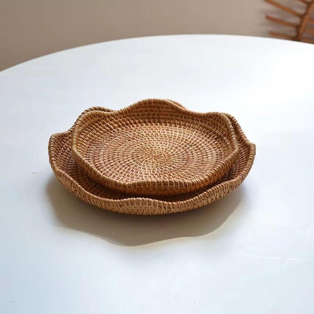Handmade Fruit Serving Tray Round Weaved Food Bread Plate Durable Handwoven Storage Basket Home 21*3cm
Handmade Fruit Serving Tray Round Weaved Food Bread Plate Durable Handwoven Storage Basket Home 21*3cm