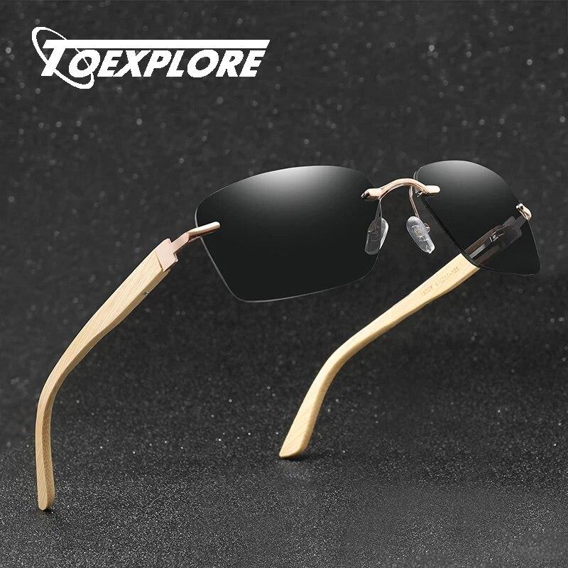TOEXPLORE Rimless Bamboo Sunglasses Men Wooden Eyewear Women Brand Design Luxury Mirror Vintage Sun Glasses New Fashion UV400 C3
TOEXPLORE Rimless Bamboo Sunglasses Men Wooden Eyewear Women Brand Design Luxury Mirror Vintage Sun Glasses New Fashion UV400 C3