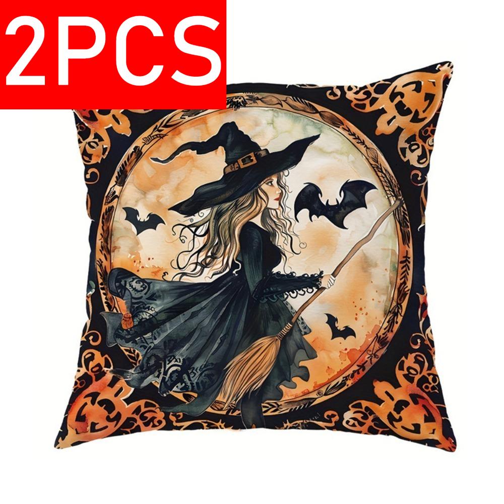 2PCS Halloween Best-Seller Pillow Cover - 45x45cm Polyester, Hand-Wash, Cat/Pumpkin Print
2PCS Halloween Best-Seller Pillow Cover - 45x45cm Polyester, Hand-Wash, Cat/Pumpkin Print