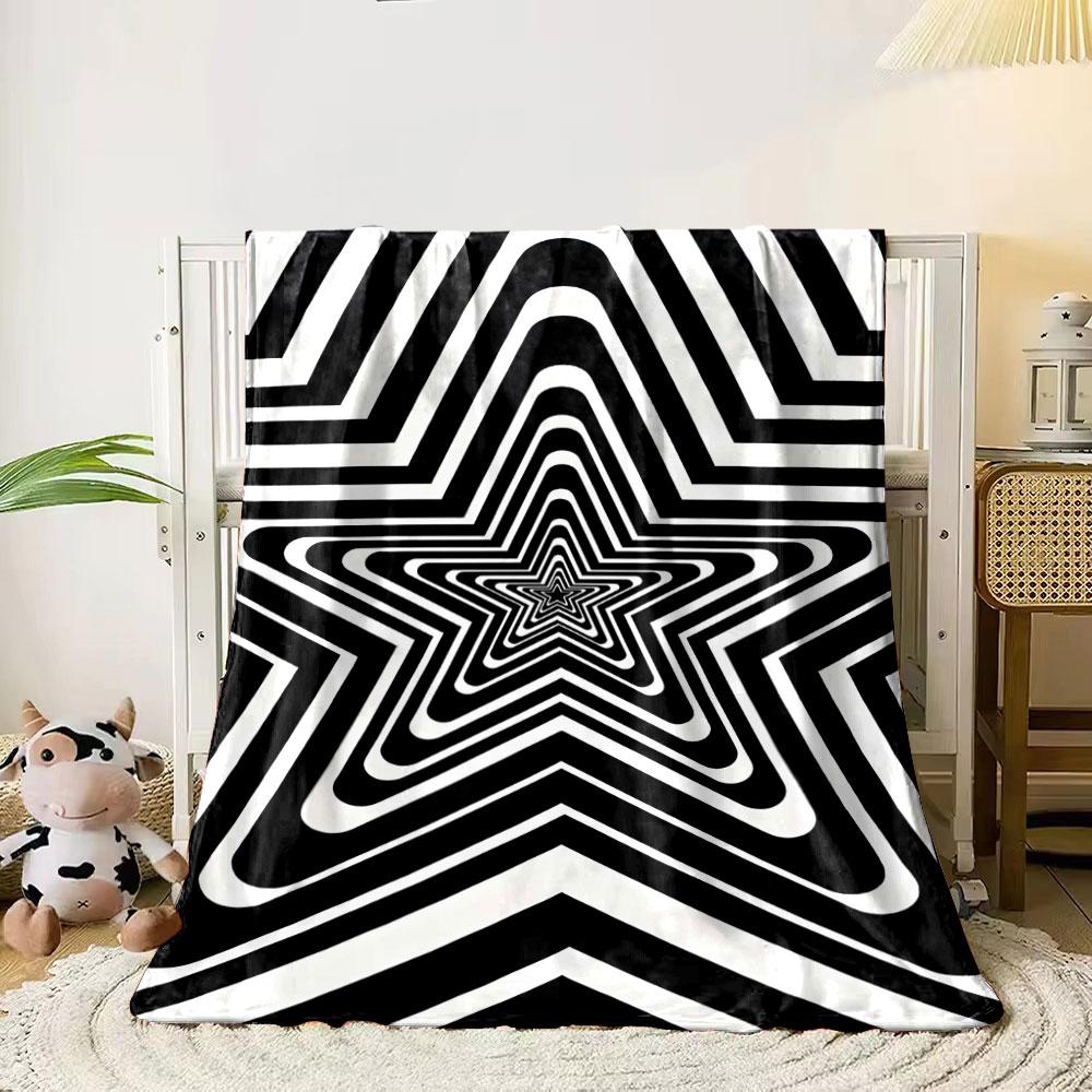 Concentric black and white star-shaped lines creating an optical illusion. for all seasons blanket lunch break throw gift 80cm x 120cm
Concentric black and white star-shaped lines creating an optical illusion. for all seasons blanket lunch break throw gift 80cm x 120cm