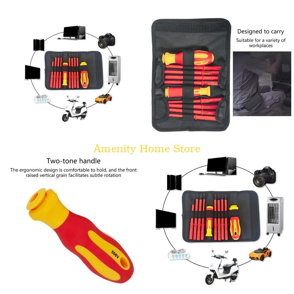 F26C Quality Electrician Insulated Screwdriver Set Storage Roll Multicomponent VDE Handle for Household Repairs Maintenance China Mainland
F26C Quality Electrician Insulated Screwdriver Set Storage Roll Multicomponent VDE Handle for Household Repairs Maintenance China Mainland