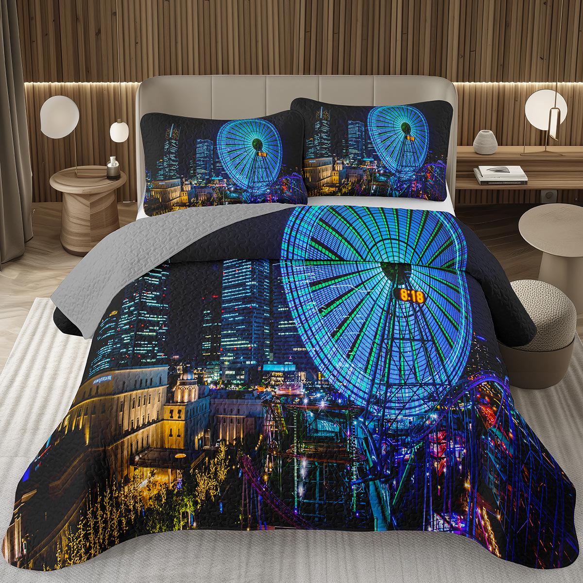 Comforter Ferris Wheel Quilted Full Queen Amusement Park Bedding Set For Boys Girls Dreamy Happy Holiday Bedroom Decor Comforter (quilt)-EU Single(135*200cm)3pcs
Comforter Ferris Wheel Quilted Full Queen Amusement Park Bedding Set For Boys Girls Dreamy Happy Holiday Bedroom Decor Comforter (quilt)-EU Single(135*200cm)3pcs