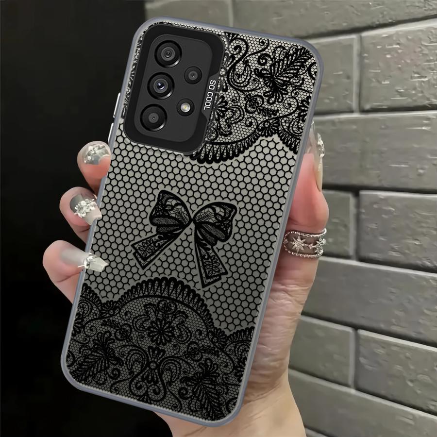 Design Sense Black Lace Back Phone Cover Case for Samsung Galaxy A72 A50 A71 A03 A56 A06 A07 A10 A20 A04 A05 A51 A52 A54 Galaxy A72 5G
Design Sense Black Lace Back Phone Cover Case for Samsung Galaxy A72 A50 A71 A03 A56 A06 A07 A10 A20 A04 A05 A51 A52 A54 Galaxy A72 5G