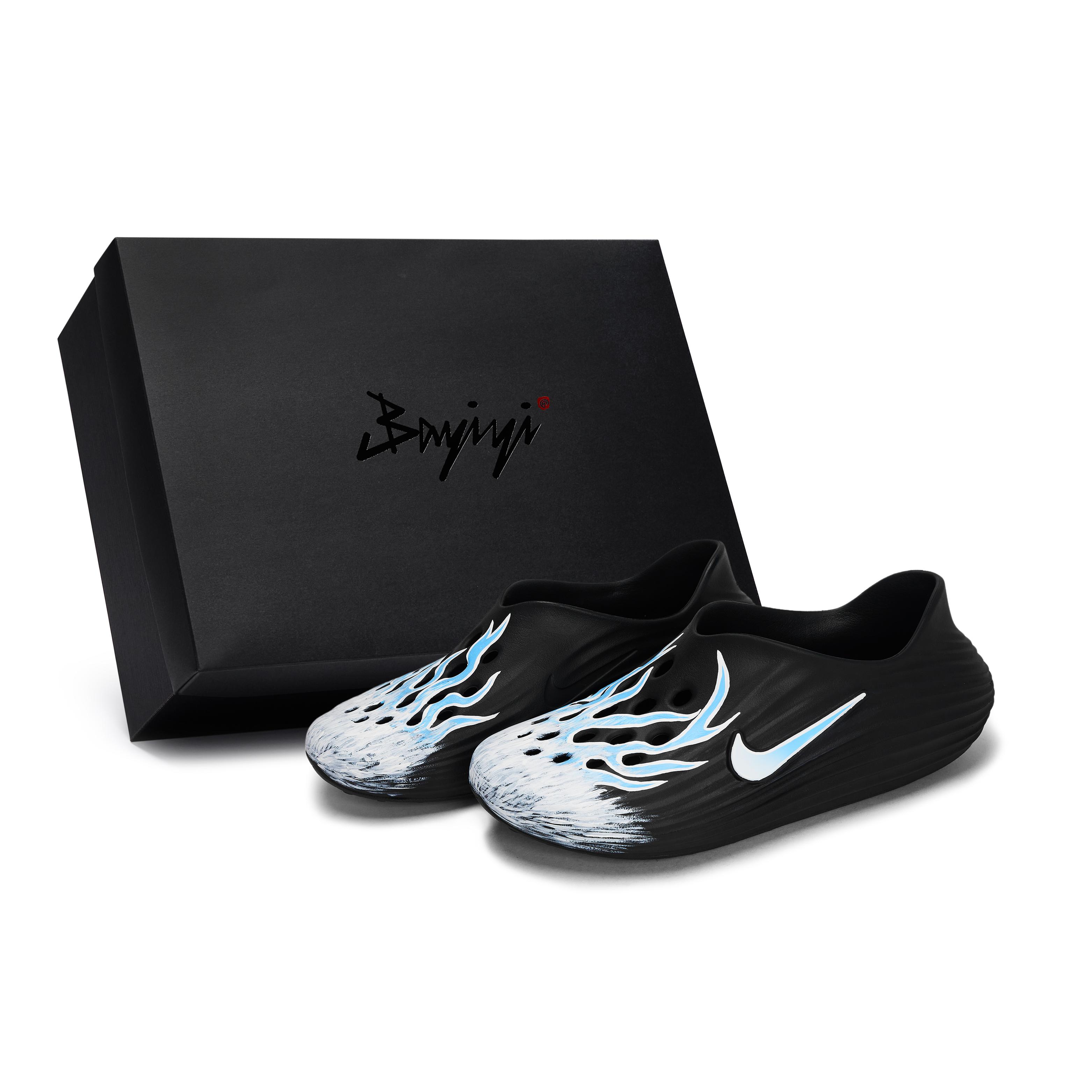Nike ReactX Rejuven8 Ice Blue Fireworks Clogs Unisex Black White Blue HV5060-001(Team80-SBOX) 38.5
Nike ReactX Rejuven8 Ice Blue Fireworks Clogs Unisex Black White Blue HV5060-001(Team80-SBOX) 38.5