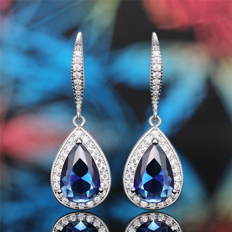 925 Sterling Silver Fashion Women Drop Earrings with Blue Cubic Zirconia Exquisite Lady s Accessories Anniversary Party Gift
925 Sterling Silver Fashion Women Drop Earrings with Blue Cubic Zirconia Exquisite Lady s Accessories Anniversary Party Gift