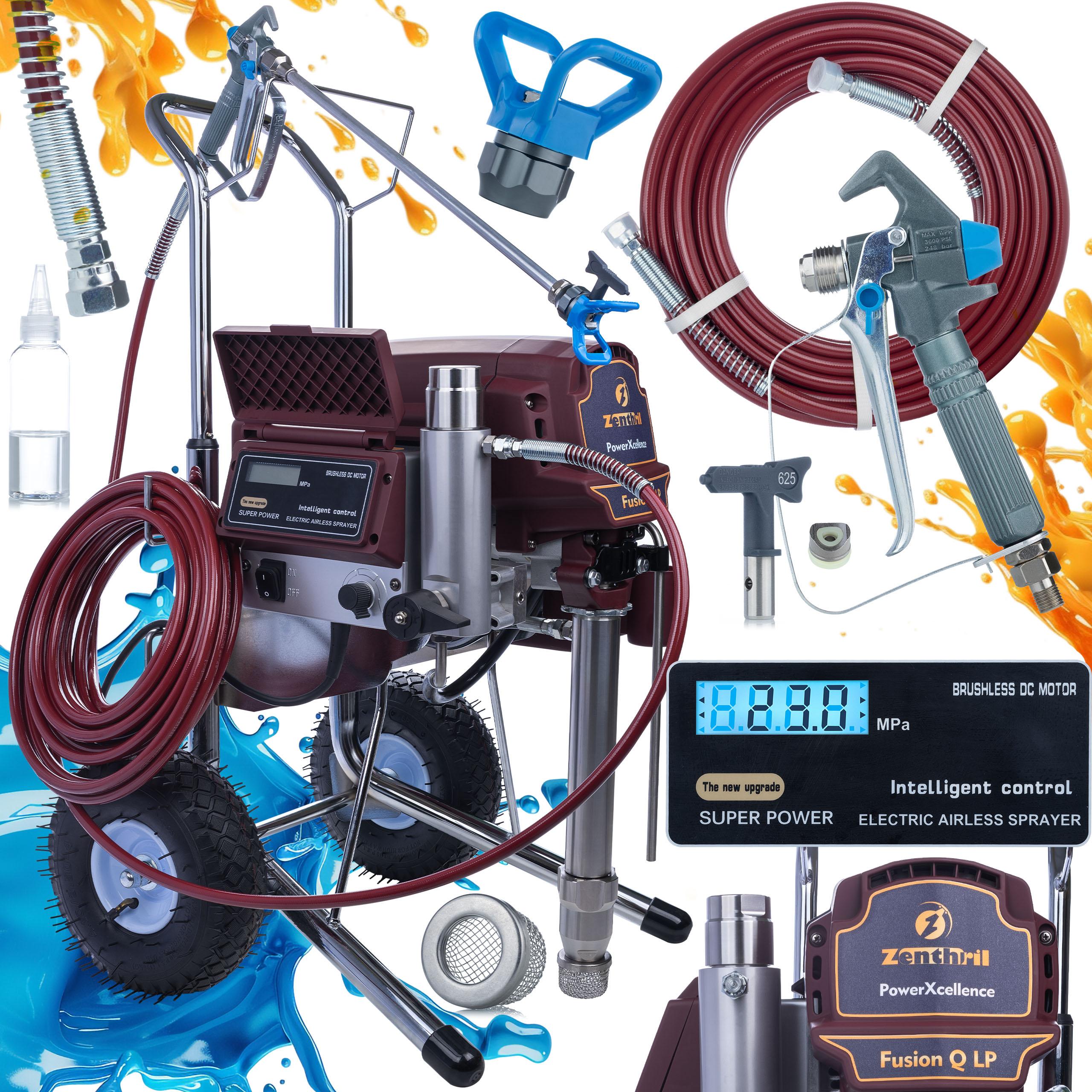 Zenthril Agregat Malarski Fusion Q LP – 3000W, 20Mpa, 4L/min | Elektroniczna Regulacja Ciśnienia ZenControl | Wózek Transportowy StandPro
Zenthril Agregat Malarski Fusion Q LP – 3000W, 20Mpa, 4L/min | Elektroniczna Regulacja Ciśnienia ZenControl | Wózek Transportowy StandPro