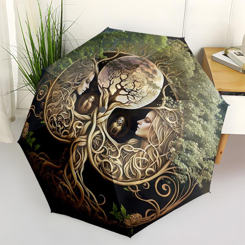 Tree of Life Spiritual Connection themed Eight rib Automatic Folding Umbrella Is Suitable for Both Men and Women, Making It A Perfect Chr
Tree of Life Spiritual Connection themed Eight rib Automatic Folding Umbrella Is Suitable for Both Men and Women, Making It A Perfect Chr