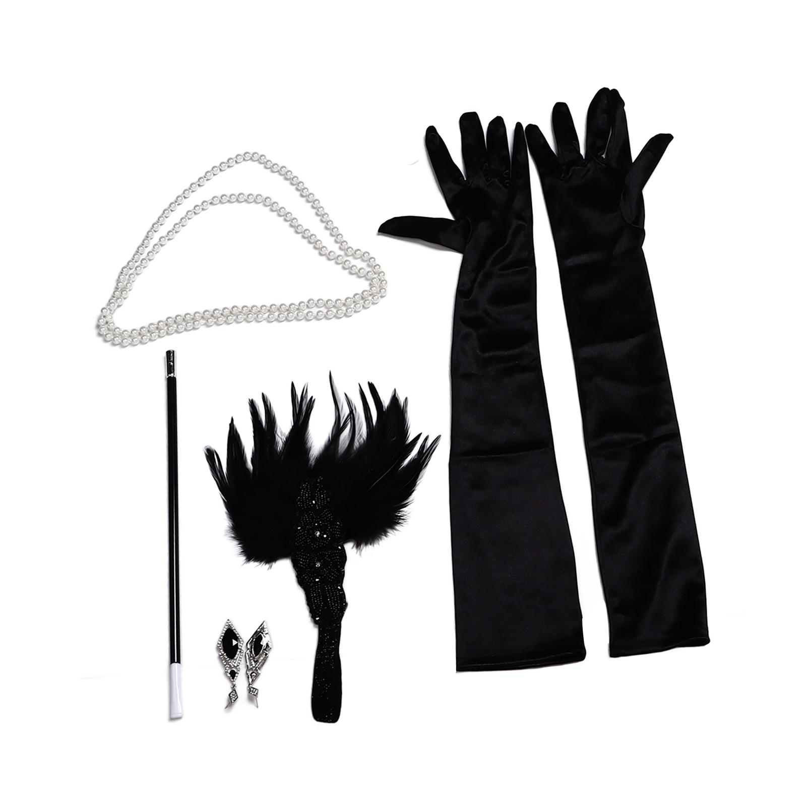 5pcs Party Costume Headband Feather Headpiece Fake Pearl Necklace Rhinestone Earrings Gloves Cosplay Set
5pcs Party Costume Headband Feather Headpiece Fake Pearl Necklace Rhinestone Earrings Gloves Cosplay Set