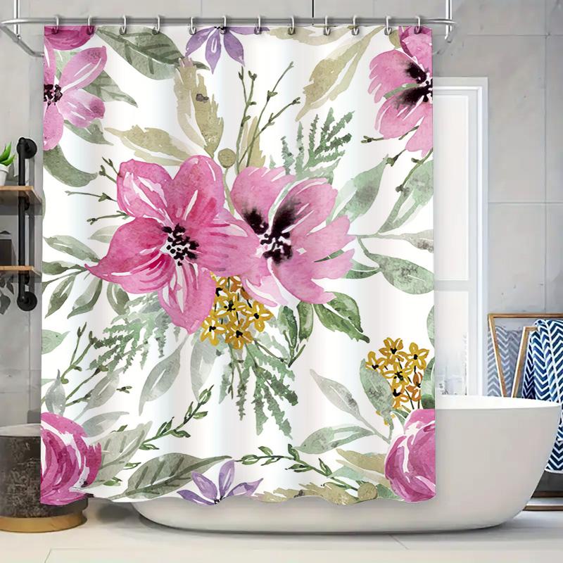 Watercolor Floral Shower Curtain Pink Green Yellow Blossom Home Decor Bathroom Decorative Fabric Waterproof Bath Mat Curtain Set W60H190(CM)-1 Pcs
Watercolor Floral Shower Curtain Pink Green Yellow Blossom Home Decor Bathroom Decorative Fabric Waterproof Bath Mat Curtain Set W60H190(CM)-1 Pcs