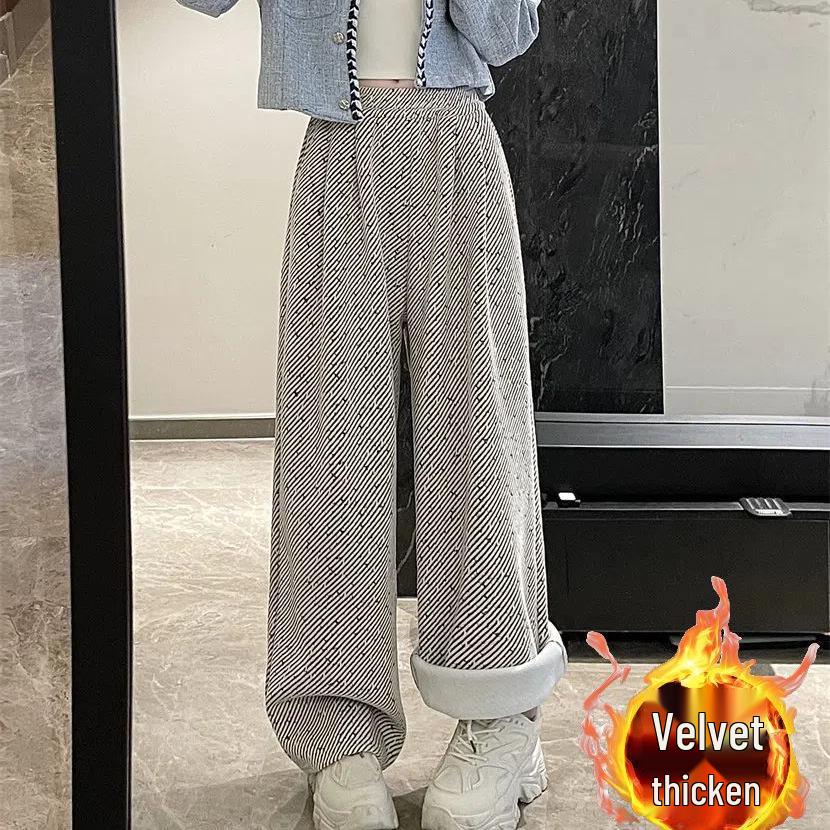 Gray Lurex Twill High Waist Wide-Leg Pants for Women, 2024 Autumn Winter Collection with Velvet, Small Size Options Available. M
Gray Lurex Twill High Waist Wide-Leg Pants for Women, 2024 Autumn Winter Collection with Velvet, Small Size Options Available. M