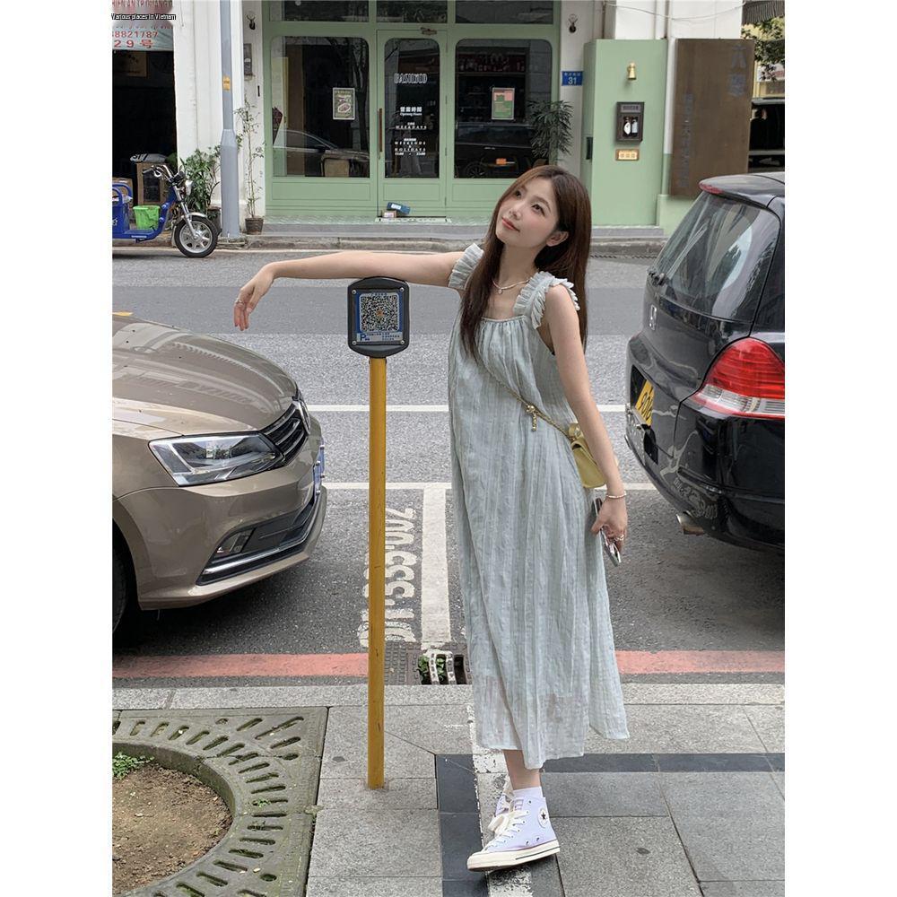 Women s High-Waist A-Line Korean Style Sling Dress - Summer Slimming and Loose Fit XS синий
Women s High-Waist A-Line Korean Style Sling Dress - Summer Slimming and Loose Fit XS синий