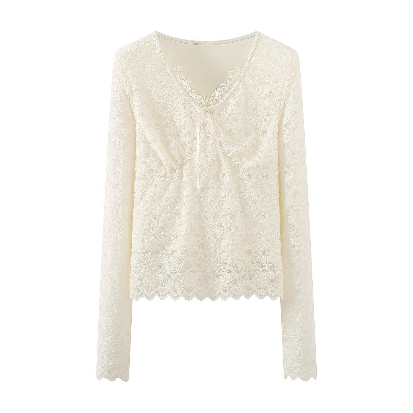 2026 Spring Women s Slim Fit Lace V-Neck Long Sleeve Top D411XF102Z00 Medium грязно-белый
2026 Spring Women s Slim Fit Lace V-Neck Long Sleeve Top D411XF102Z00 Medium грязно-белый