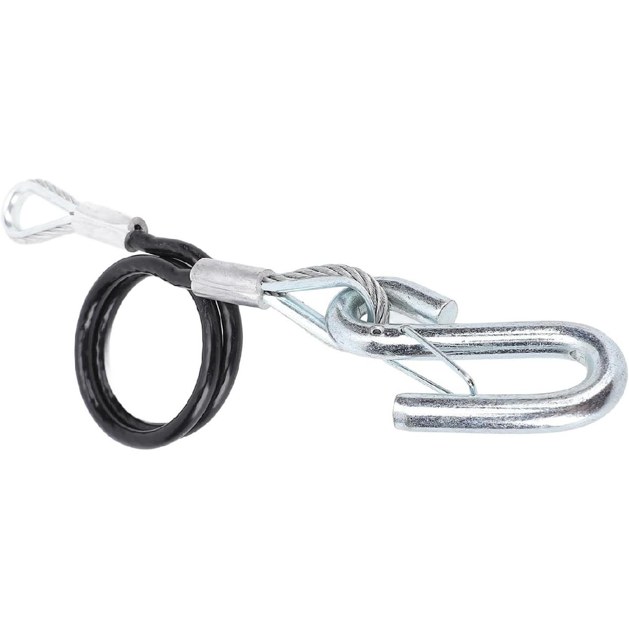 Trailer Safety Towing Cable with S Hook 3500lbs Load Bearing 27.6in Maximum Extension Length Spring Towing Rope for RV (with One S Hook) With One S Hook
Trailer Safety Towing Cable with S Hook 3500lbs Load Bearing 27.6in Maximum Extension Length Spring Towing Rope for RV (with One S Hook) With One S Hook