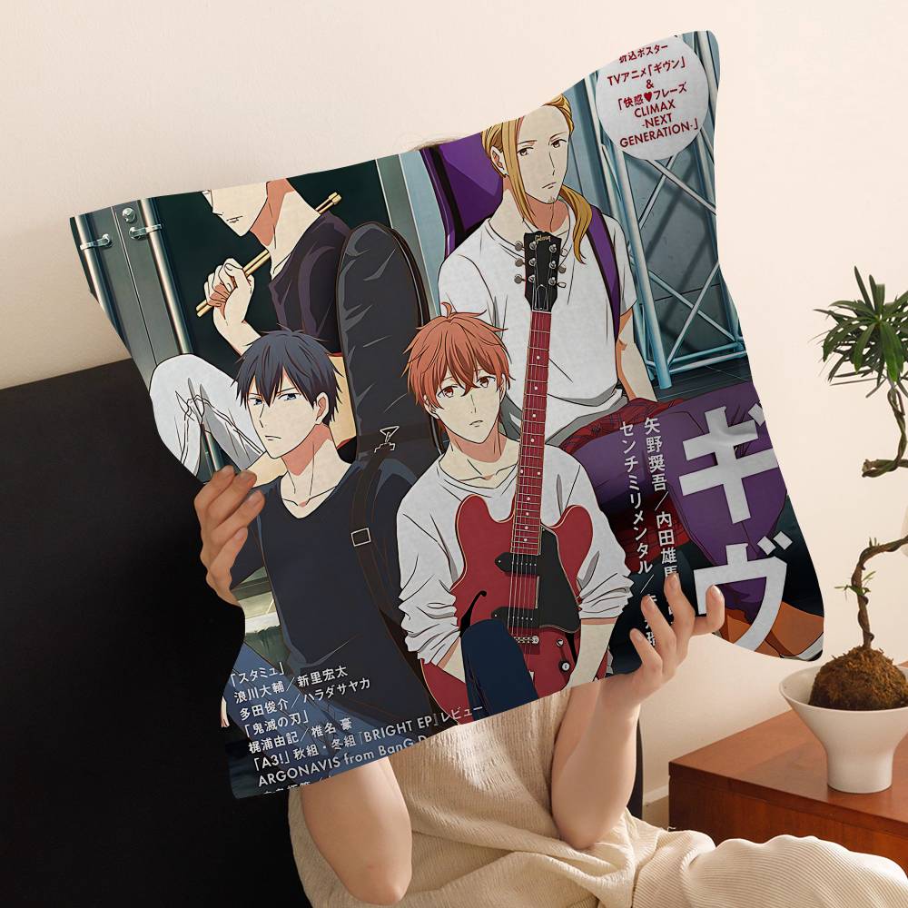 GIVEN BL Anime Personalized Picture Text Home Decorative Pillows Household Gifts 45x45cm 30x30 cm
GIVEN BL Anime Personalized Picture Text Home Decorative Pillows Household Gifts 45x45cm 30x30 cm