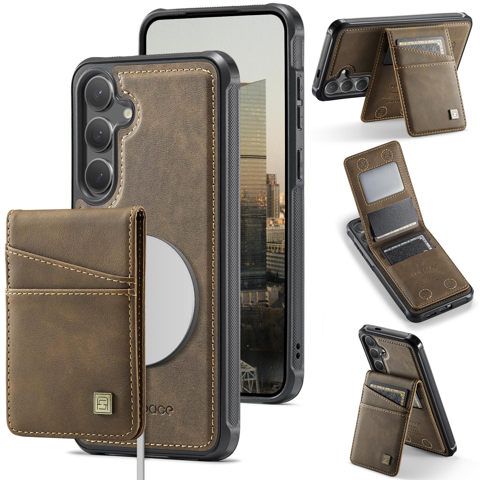 For Samsung Galaxy S25/Galaxy S24 Case AUTSPACE A12 Leather Back Cover with Magnetic Detachable Card Bag Kickstand Rose Gold
For Samsung Galaxy S25/Galaxy S24 Case AUTSPACE A12 Leather Back Cover with Magnetic Detachable Card Bag Kickstand Rose Gold