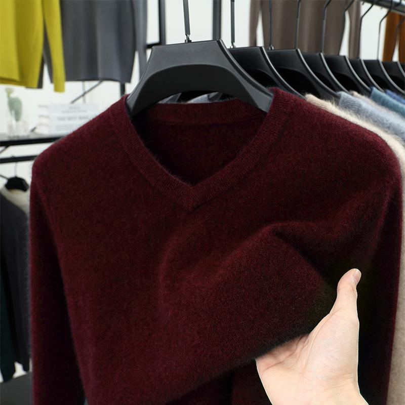 Men s Autumn/Winter Thickened V-Neck Knitted Crew Neck Sweater - Solid Color Business Layer XXXL
Men s Autumn/Winter Thickened V-Neck Knitted Crew Neck Sweater - Solid Color Business Layer XXXL