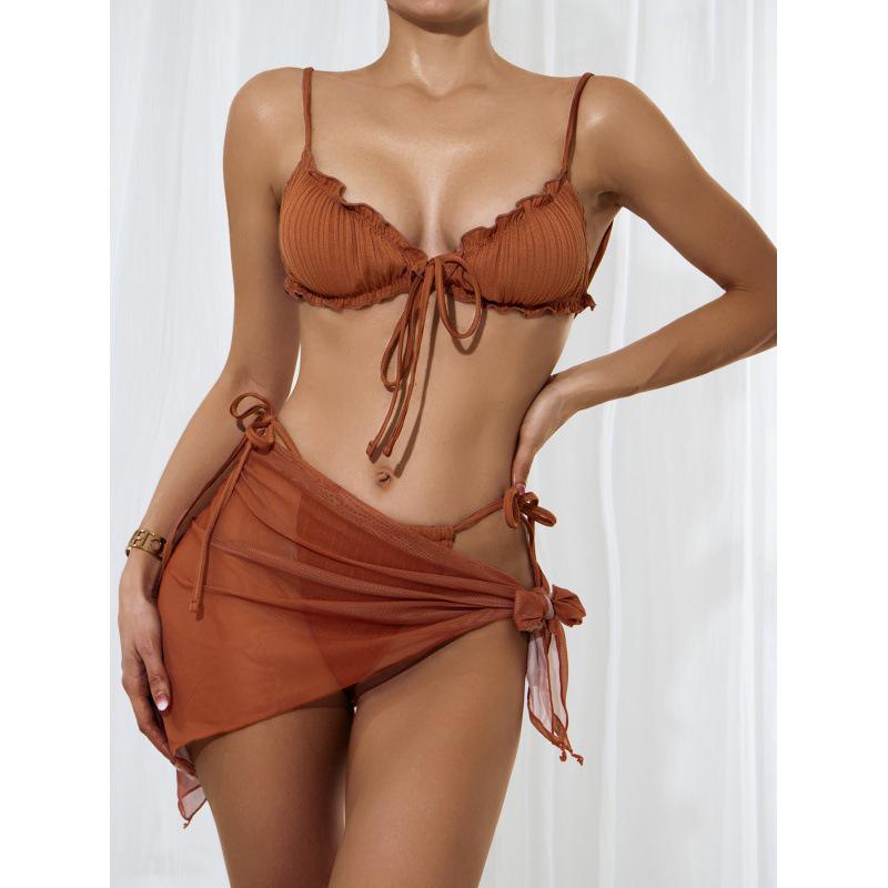 Women s Solid Color Halter Tie Bikini Three-Piece Set – High Waist Mesh Split Swimsuit Small кавовий
Women s Solid Color Halter Tie Bikini Three-Piece Set – High Waist Mesh Split Swimsuit Small кавовий