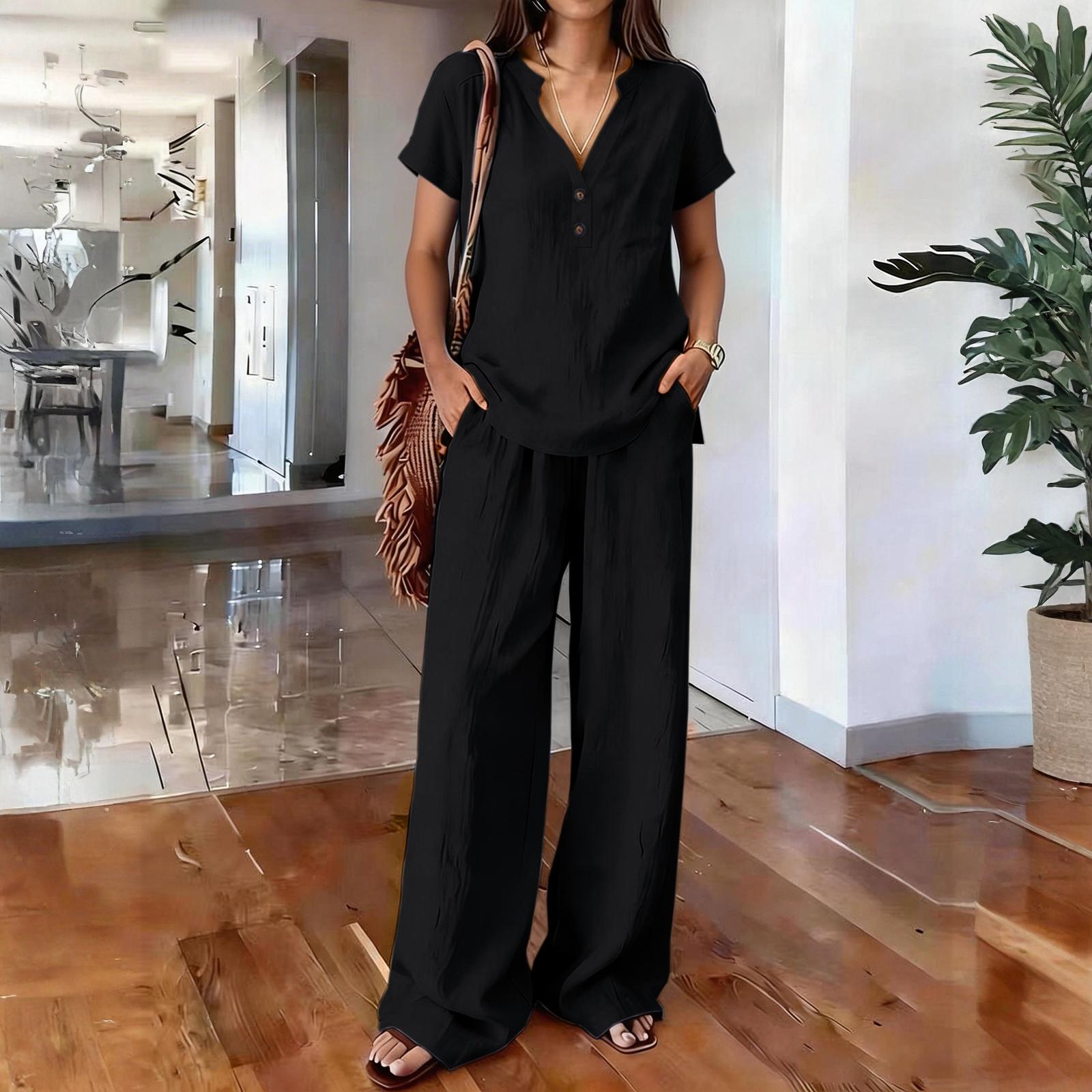 Fashionable And Sexy Women s Spring And Summer Retro Elastic Waist Strap Linen Suit Women s Fashion Color Casual Two-piece Set L чёрный
Fashionable And Sexy Women s Spring And Summer Retro Elastic Waist Strap Linen Suit Women s Fashion Color Casual Two-piece Set L чёрный