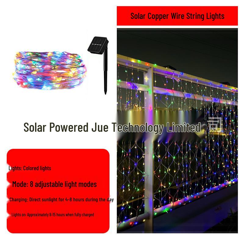 Solar LED Copper String Lights - Waterproof Outdoor Fairy Lights for Holiday and Christmas Decoration Colorful Light
Solar LED Copper String Lights - Waterproof Outdoor Fairy Lights for Holiday and Christmas Decoration Colorful Light