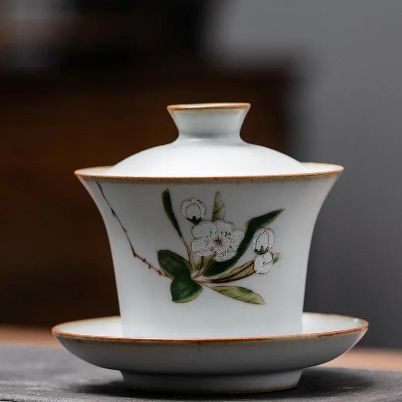 170 мл Китайська ретро Ru Kiln Tea Teacun Чашка ручної роботи з квітами та птахами Керамічна чаша для чаю Дорожній портативний Gaiwan Домашній чайний посуд 9.7X10CM 170ML
170 мл Китайська ретро Ru Kiln Tea Teacun Чашка ручної роботи з квітами та птахами Керамічна чаша для чаю Дорожній портативний Gaiwan Домашній чайний посуд 9.7X10CM 170ML