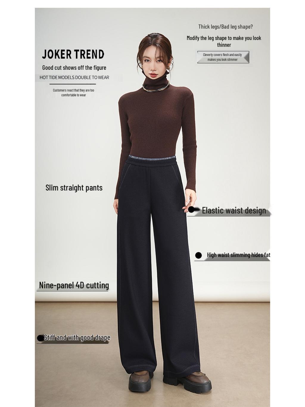 Autumn/Winter 2025: Wide-Leg, Slimming Elastic Waist Jeans for Middle-Aged & Elderly Women L (suggested for 100-115 jin) чорний
Autumn/Winter 2025: Wide-Leg, Slimming Elastic Waist Jeans for Middle-Aged & Elderly Women L (suggested for 100-115 jin) чорний