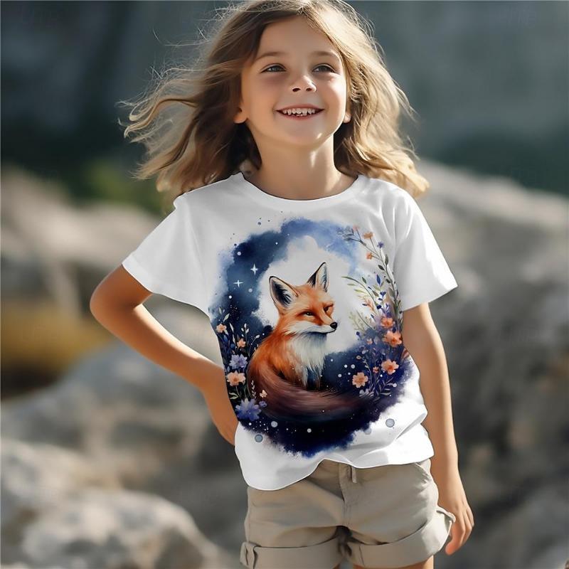 Girls 3D Floral Dinosaur Tee Shirts Pink Short Sleeve 3D Print Summer Active Fashion Cute Polyester Kids 3-12 160
Girls 3D Floral Dinosaur Tee Shirts Pink Short Sleeve 3D Print Summer Active Fashion Cute Polyester Kids 3-12 160