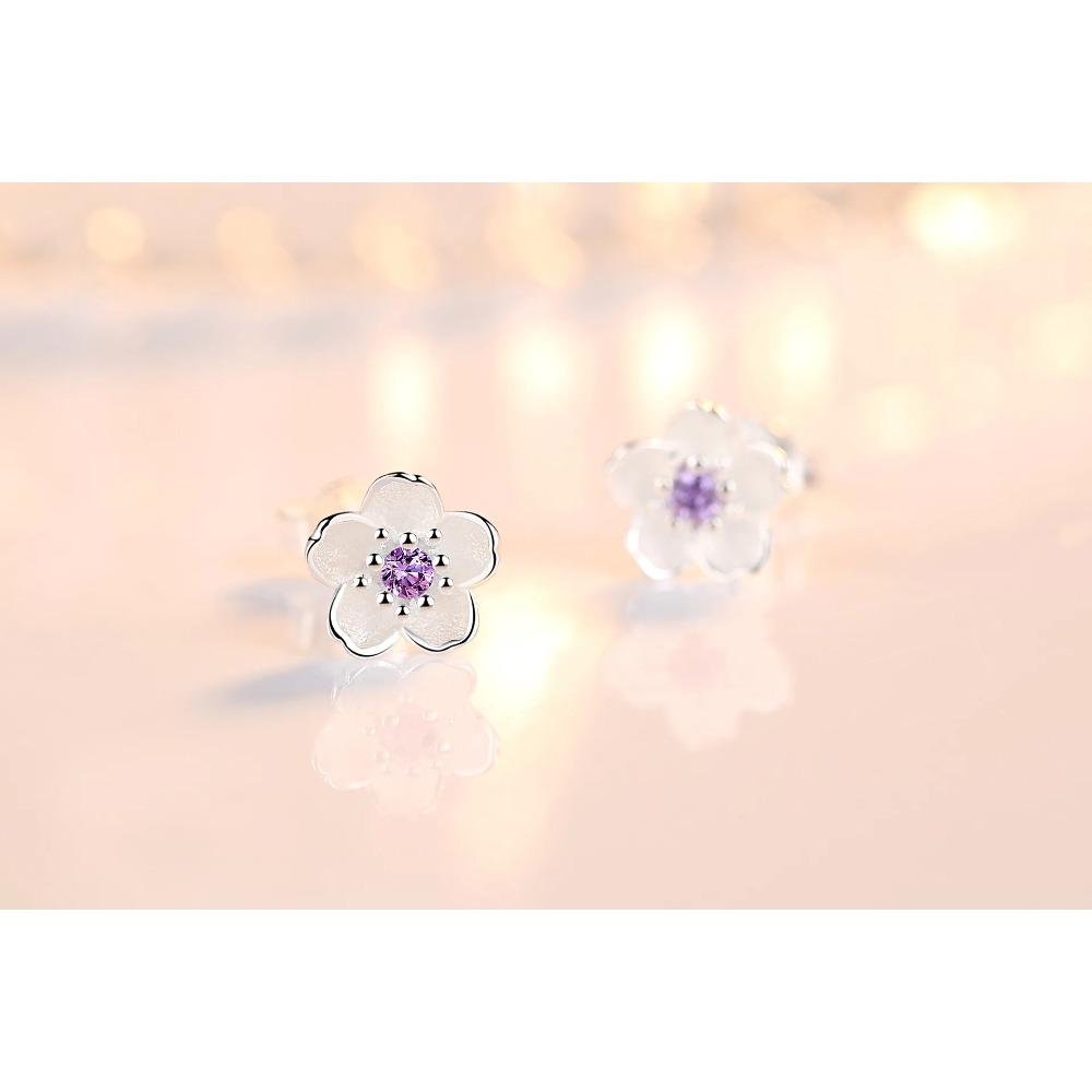 925 Silver Pink Purple Zircon Flower Small Stud Earrings For Women Wedding Elegant Luxury Jewelry Accessories фіолетовий
925 Silver Pink Purple Zircon Flower Small Stud Earrings For Women Wedding Elegant Luxury Jewelry Accessories фіолетовий