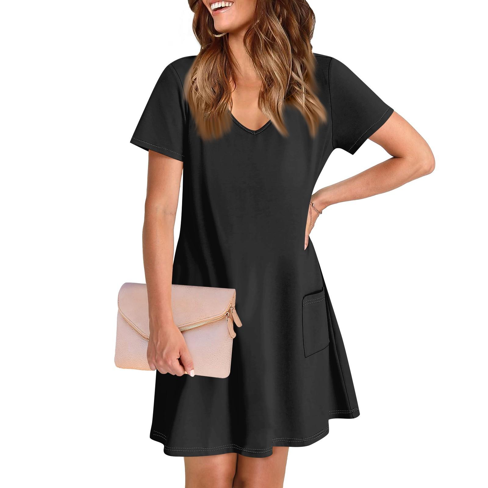 Женское повседневное и модное платье средней длины с V-образным вырезом и коротким рукавом с принтом L чёрный
Женское повседневное и модное платье средней длины с V-образным вырезом и коротким рукавом с принтом L чёрный