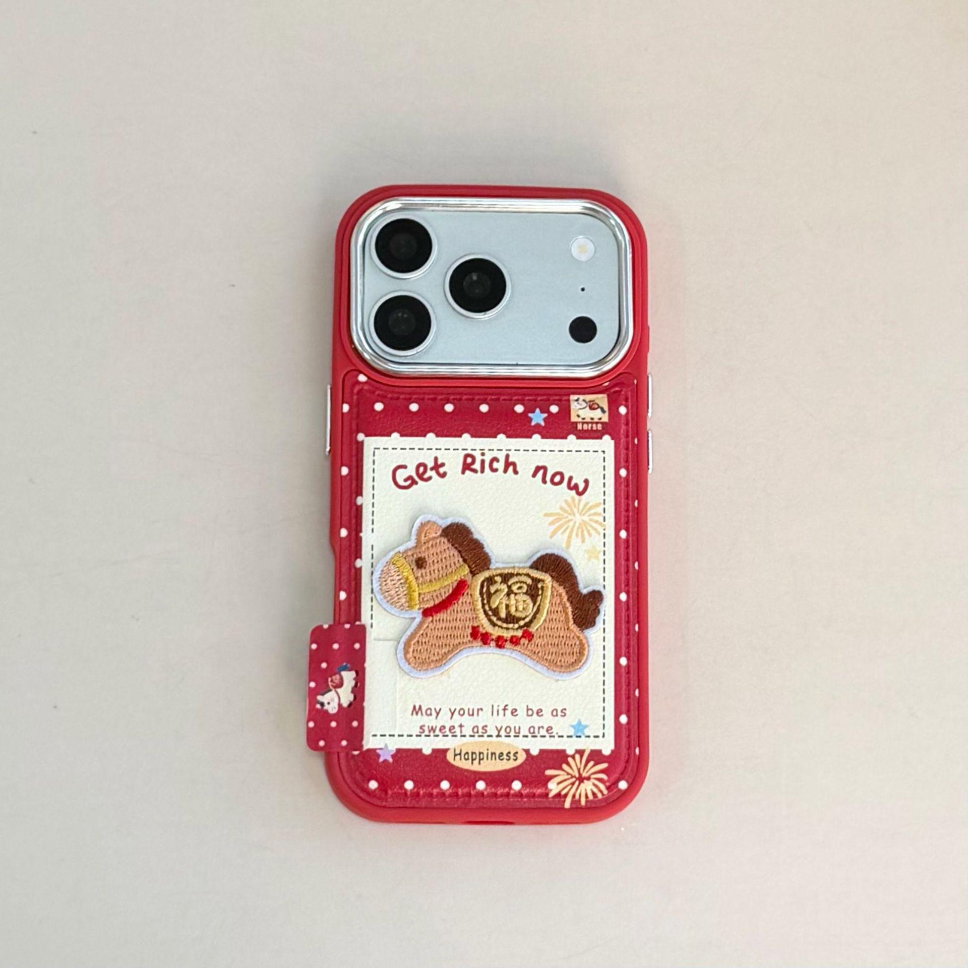 iPhone 13/14/16 Pro Max/17 Pro Leather Grain Embroidered Horse Case iPhone 17
iPhone 13/14/16 Pro Max/17 Pro Leather Grain Embroidered Horse Case iPhone 17