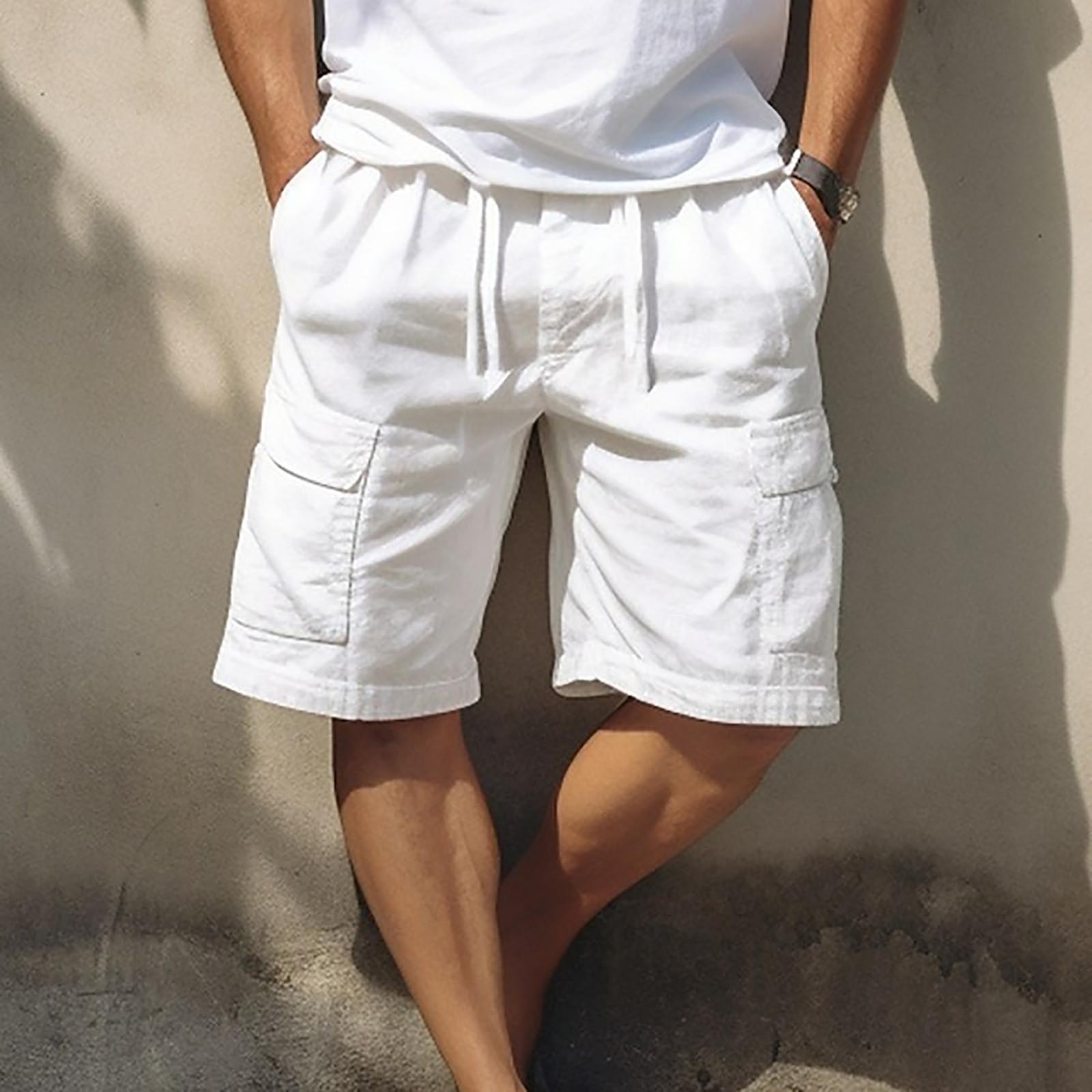 Men s Elastic Waist Drawstring Color Casual Shorts With Pockets M білий
Men s Elastic Waist Drawstring Color Casual Shorts With Pockets M білий