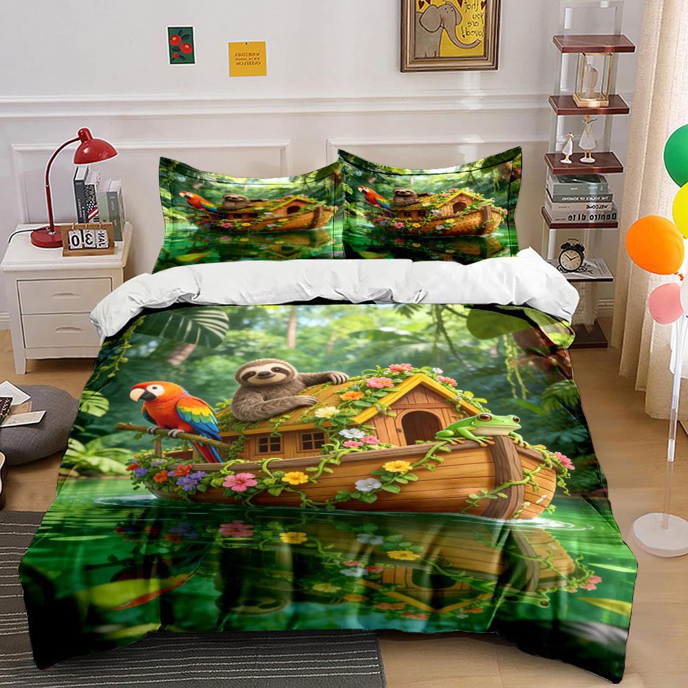 Parrot, sloth, frog, flowers. Bedding sets Duvet cover sets Duvet covers Pillowcases(1 * Duvet Cover 2 * Pillowcases, without duvet insert) 135x200cm
Parrot, sloth, frog, flowers. Bedding sets Duvet cover sets Duvet covers Pillowcases(1 * Duvet Cover 2 * Pillowcases, without duvet insert) 135x200cm