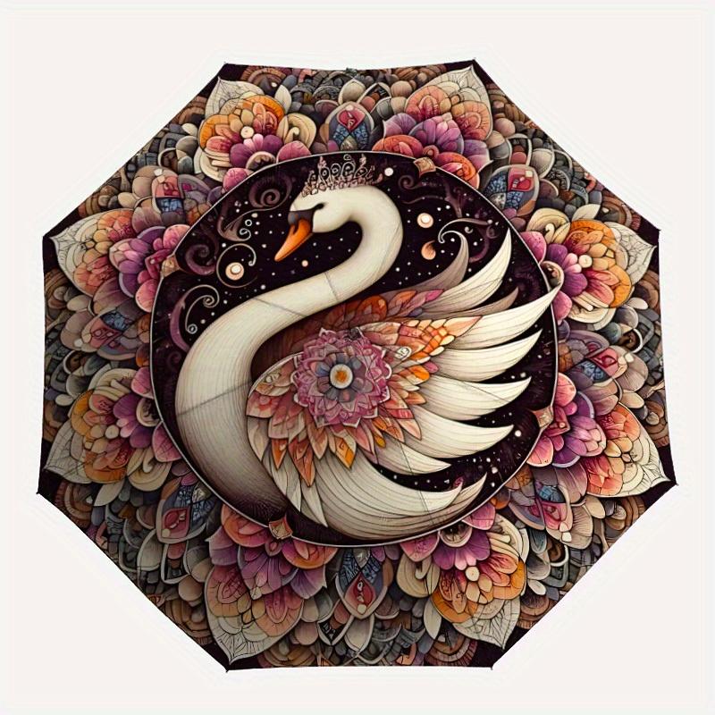 1pc Swan Mandala Art Automatic Open/close Folding Umbrella, Compact Portable Travel Umbrella, Perfect Birthday/Christmas, Cute Umbrella, Dur
1pc Swan Mandala Art Automatic Open/close Folding Umbrella, Compact Portable Travel Umbrella, Perfect Birthday/Christmas, Cute Umbrella, Dur
