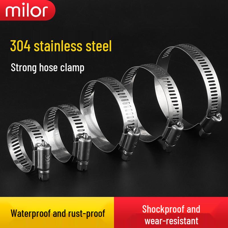 304 Stainless Steel Throat Clamp for Water and Gas Pipes, Adjustable Pipe Clip, Range Hood Clamp Screw Model - 1 pc, Diameter 6-12mm
304 Stainless Steel Throat Clamp for Water and Gas Pipes, Adjustable Pipe Clip, Range Hood Clamp Screw Model - 1 pc, Diameter 6-12mm