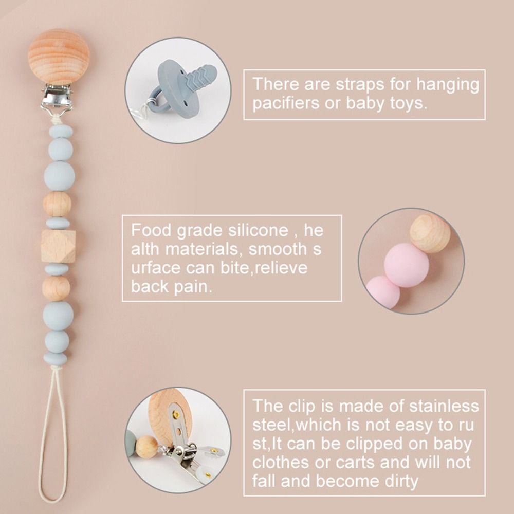 Bead Food Grade Multi-color Pacifier Clips Chains Molar Chain Baby Pacifier Chain Soother Holder
Bead Food Grade Multi-color Pacifier Clips Chains Molar Chain Baby Pacifier Chain Soother Holder