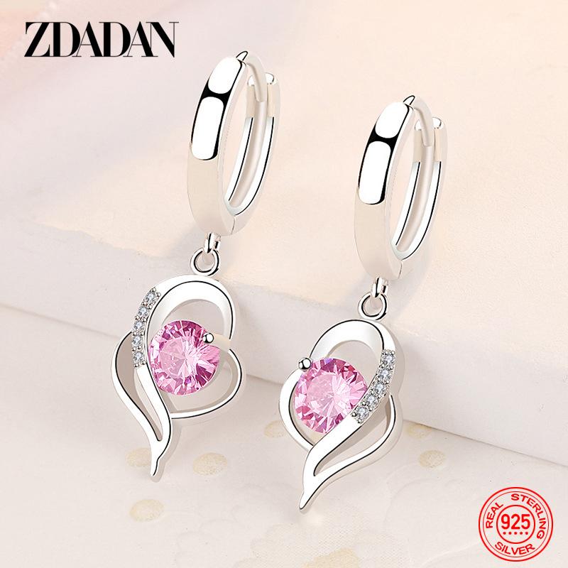 925 Sterling Silver Heart Shaped Amethyst Earrings for Women Wedding Fashion Gift рожевий
925 Sterling Silver Heart Shaped Amethyst Earrings for Women Wedding Fashion Gift рожевий
