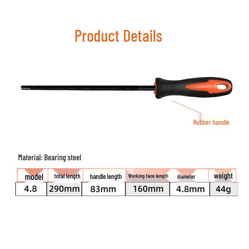 Chainsaw Round File Set: Compatible with 4.0/4.8/5.5 Electric & Gas Chainsaws
Chainsaw Round File Set: Compatible with 4.0/4.8/5.5 Electric & Gas Chainsaws