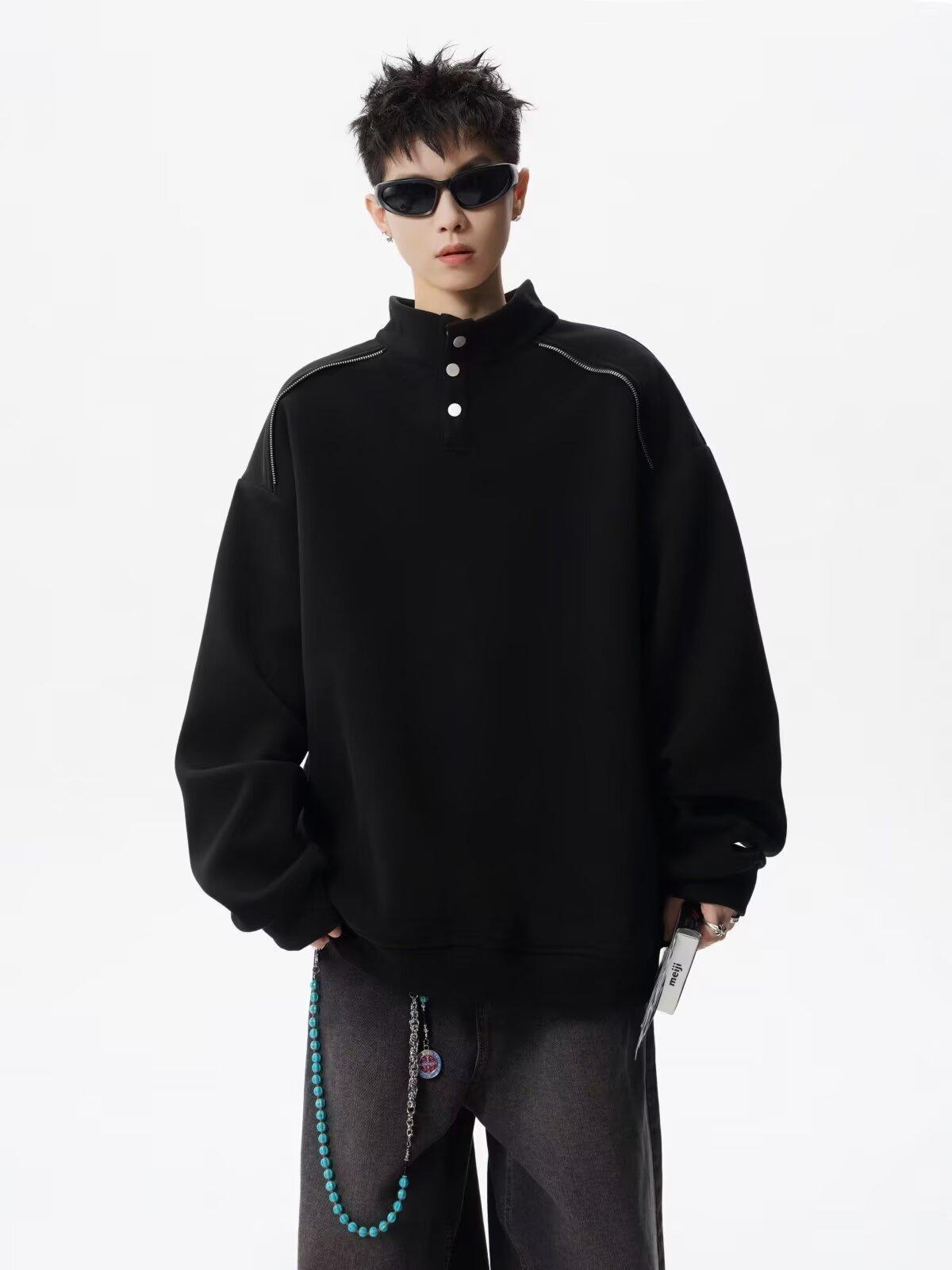 Heavy Half Cardigan Stand-up Neck Sweater Men s Autumn American Trendy Brand Deconstruction Casual Top Vibe High Street Ruffian Handsome Inside M чёрный
Heavy Half Cardigan Stand-up Neck Sweater Men s Autumn American Trendy Brand Deconstruction Casual Top Vibe High Street Ruffian Handsome Inside M чёрный
