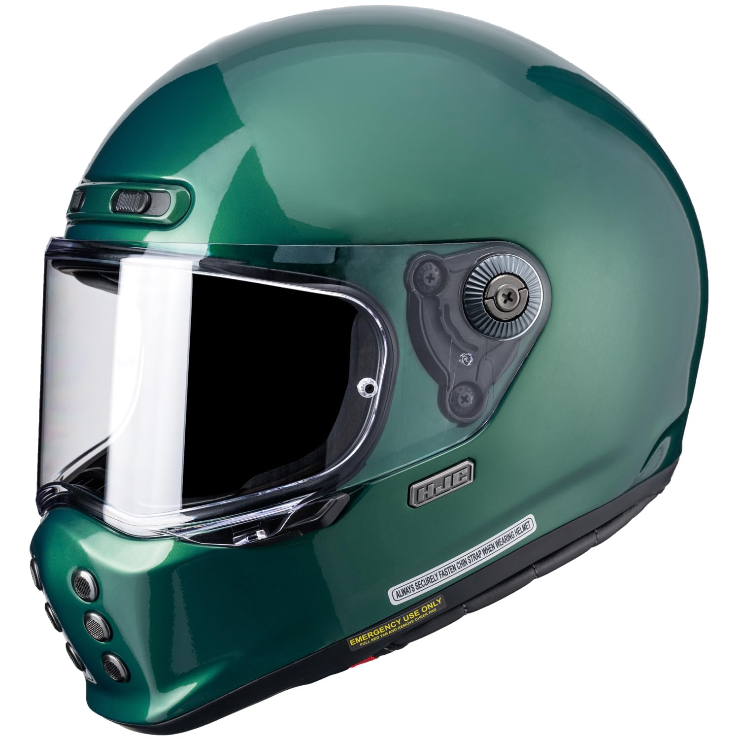 HJC HELMETS Motorcycle Helmet, Full Face, Classic, Ventilated, Internally Detachable, V10 Solid, HJH248, Deep Green, Size M (57-58cm)
HJC HELMETS Motorcycle Helmet, Full Face, Classic, Ventilated, Internally Detachable, V10 Solid, HJH248, Deep Green, Size M (57-58cm)