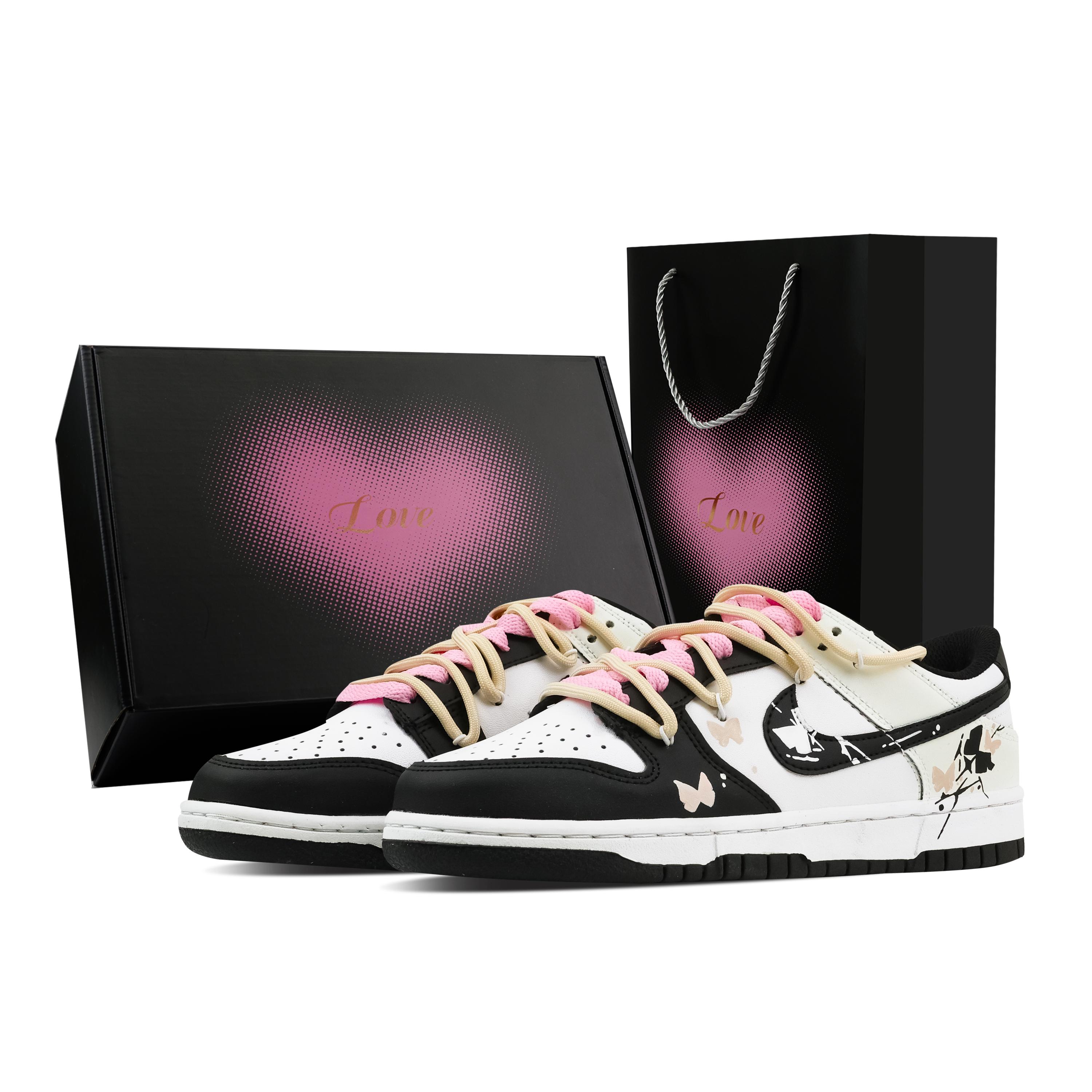 Nike Dunk Butterfly Shadow 1 Heart Box Slip Resistant Abrasion Resistant Low top Skateboard Shoes Unisex Black White HF5441-100(Team773-1-) 42.5
Nike Dunk Butterfly Shadow 1 Heart Box Slip Resistant Abrasion Resistant Low top Skateboard Shoes Unisex Black White HF5441-100(Team773-1-) 42.5