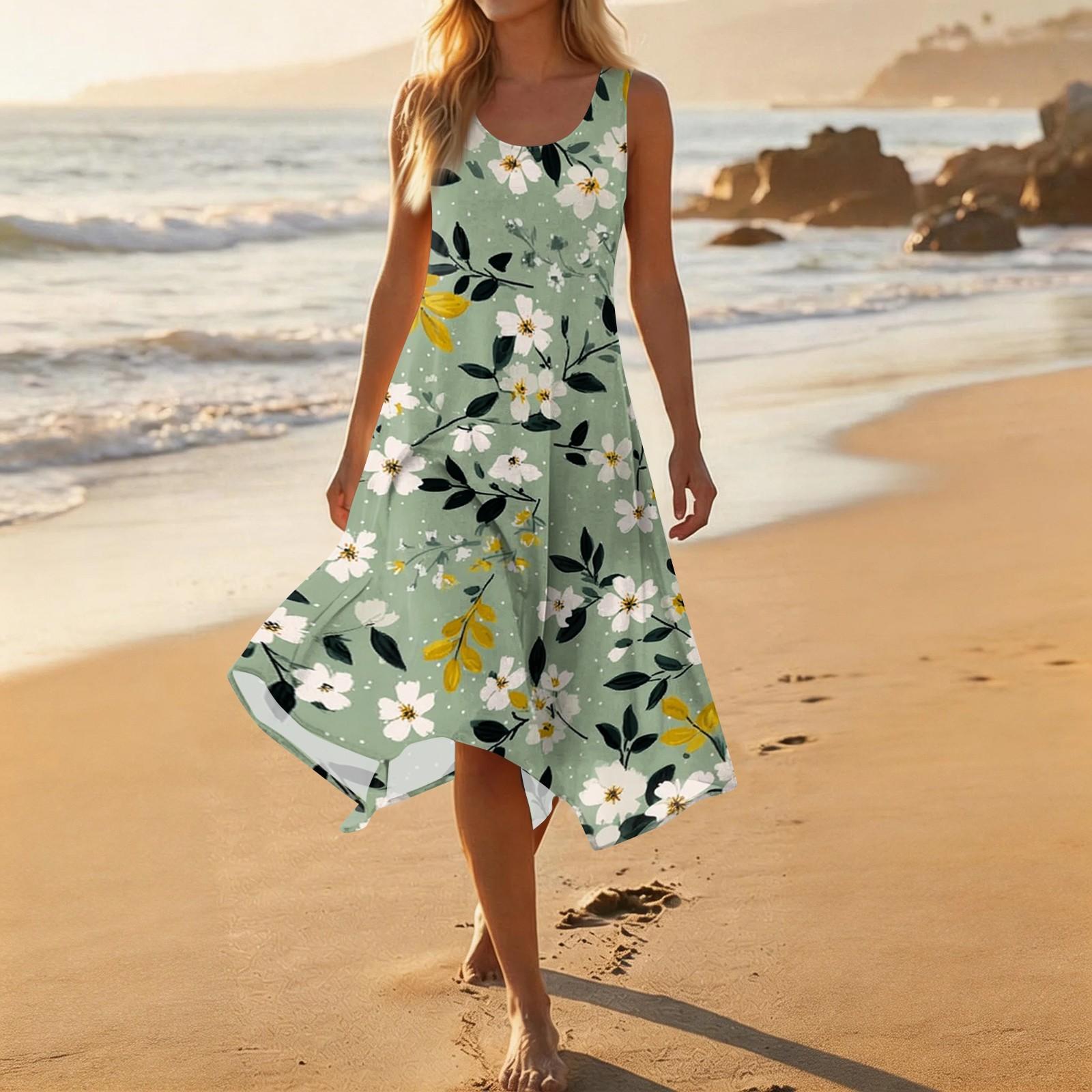 Women s Casual Sleeveless Floral Print Dress Round Neck Irregular Hem Mid-Length Summer Dress Lightweight Comfortable Fabric XL
Women s Casual Sleeveless Floral Print Dress Round Neck Irregular Hem Mid-Length Summer Dress Lightweight Comfortable Fabric XL
