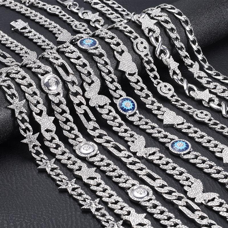 Men s Hip-Hop Cuban Link Rhinestone Necklace - Versatile Multi-Spec Alloy Design 8inch (20cm)
Men s Hip-Hop Cuban Link Rhinestone Necklace - Versatile Multi-Spec Alloy Design 8inch (20cm)