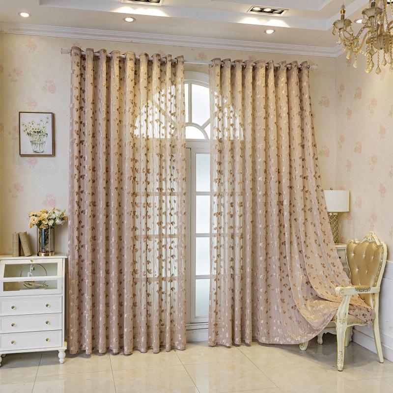 European Style Romantic Lace Embroidery Flower Curtain Transparent But Opaque Living Room Bedroom Window Screen Home Decoration 1PC-W100xH200cm&Grommet Top коричневий
European Style Romantic Lace Embroidery Flower Curtain Transparent But Opaque Living Room Bedroom Window Screen Home Decoration 1PC-W100xH200cm&Grommet Top коричневий