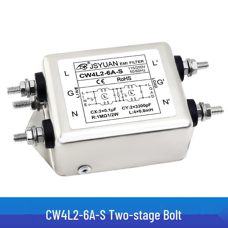 Single-phase Dual-stage High-Performance AC Power Filter CW4L2-10A20A-S 220VAC
Single-phase Dual-stage High-Performance AC Power Filter CW4L2-10A20A-S 220VAC