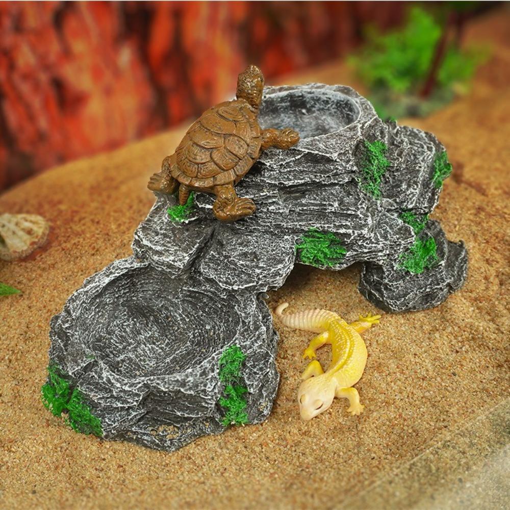 Resin Turtle Tank Landscape Multifunctional Aquarium Decoration Double Feeding Basin Desktop сірий
Resin Turtle Tank Landscape Multifunctional Aquarium Decoration Double Feeding Basin Desktop сірий