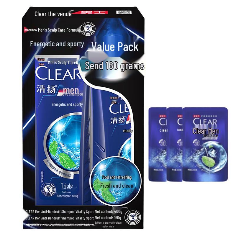 CLEAR Men Anti-Dandruff Active Sport Mint Oil Control Shampoo Set
CLEAR Men Anti-Dandruff Active Sport Mint Oil Control Shampoo Set