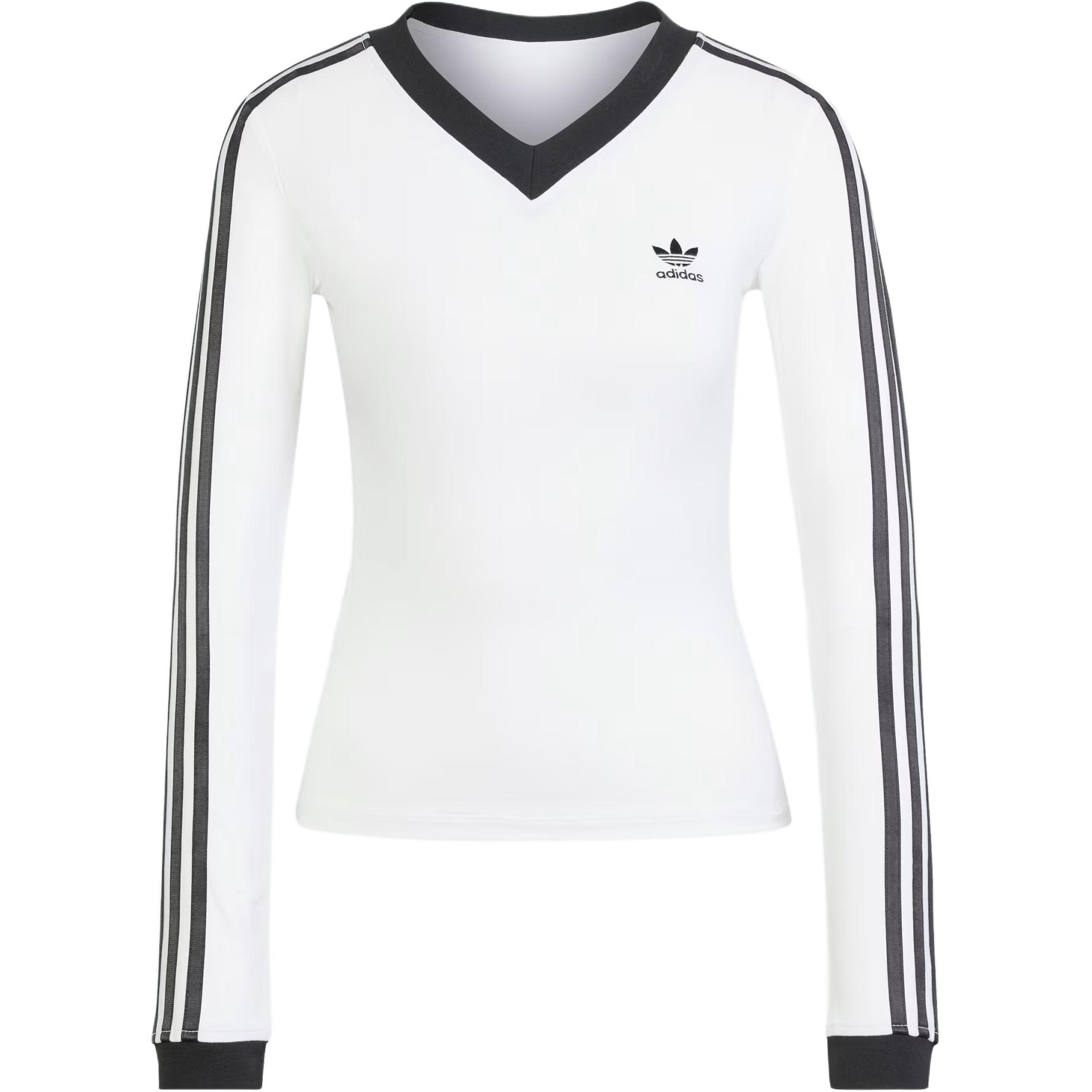Adidas Оригинальная футболка с V-образным вырезом и длинным рукавом с полосками логотипа Женские топы Белый JC8154 L
Adidas Оригинальная футболка с V-образным вырезом и длинным рукавом с полосками логотипа Женские топы Белый JC8154 L
