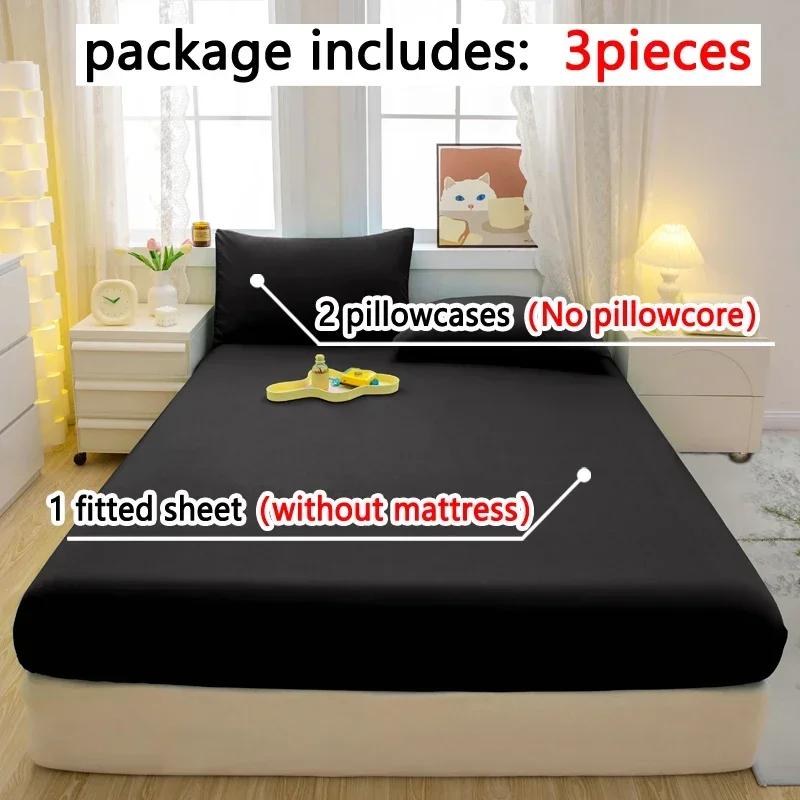 3Pc Minimalist Modern Solid Color Bedsheet Set Soft And Comfortable Bedding, Bedspread Set (Including 1 Bedsheet+2 Pillowcases) 90x200cm
3Pc Minimalist Modern Solid Color Bedsheet Set Soft And Comfortable Bedding, Bedspread Set (Including 1 Bedsheet+2 Pillowcases) 90x200cm