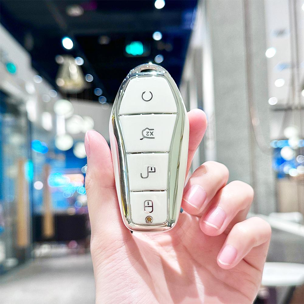 Soft TPU Auto Shell Fob Holder Accessories For BYD Song/Plus Dolphin ATTO3 Tang Dmi Han EV Qin Yuan Car Key Case Cover білий
Soft TPU Auto Shell Fob Holder Accessories For BYD Song/Plus Dolphin ATTO3 Tang Dmi Han EV Qin Yuan Car Key Case Cover білий