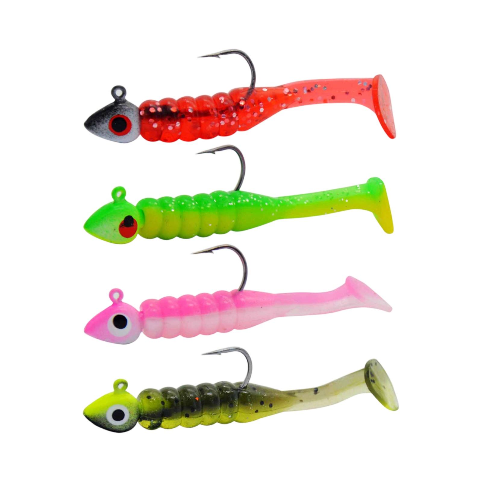 T-Tail Soft Set, 16 Pack Head Fishing with Head Hooks for Bass, Trout & Fish One Size
T-Tail Soft Set, 16 Pack Head Fishing with Head Hooks for Bass, Trout & Fish One Size