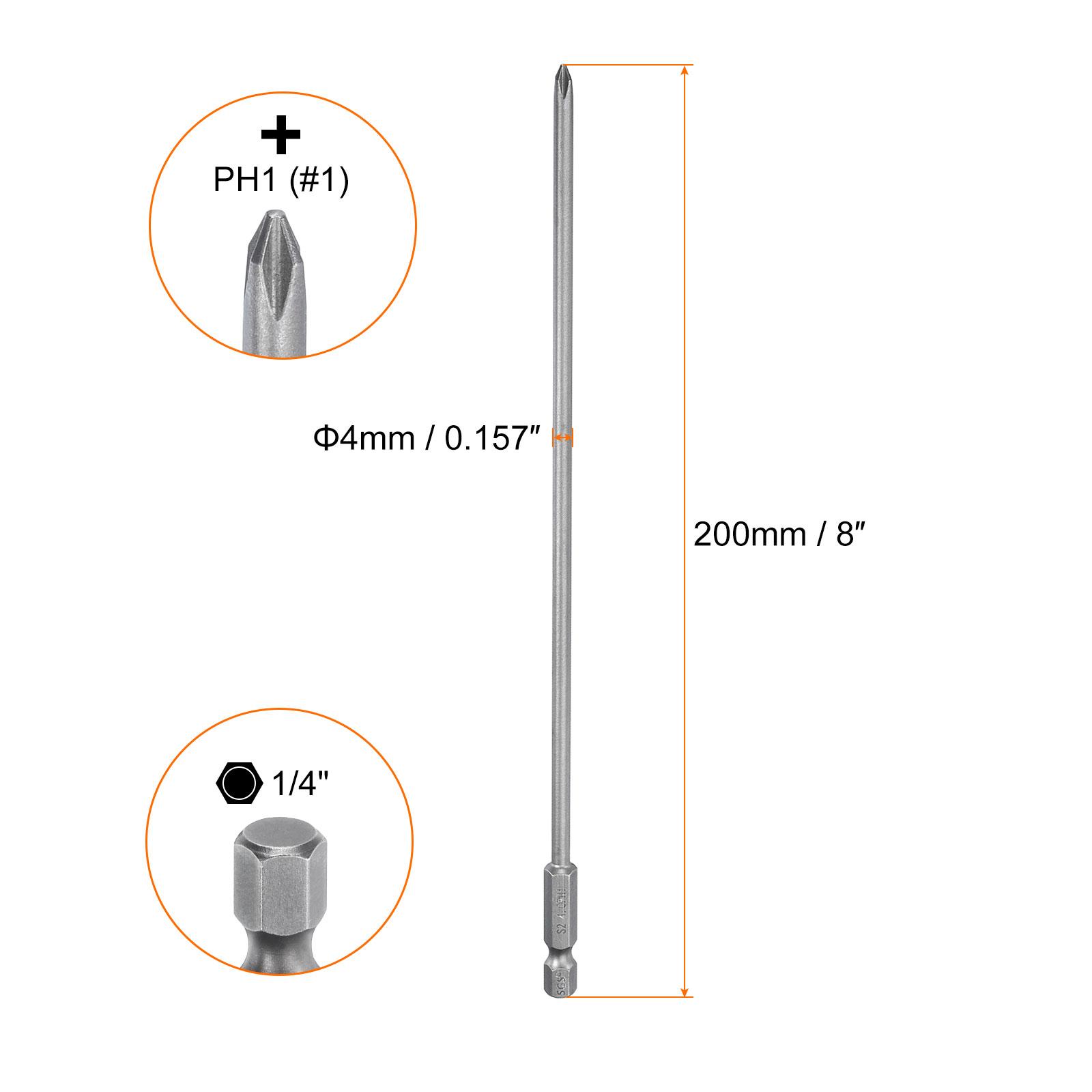 1/2/5Pcs Phillips Screwdriver Bit 1/4 Hex Shank 200mm Long Magnetic S2 Steel Driver Bit Cross Head Electric Drill Bits 4-6mmRod 1Pcs
1/2/5Pcs Phillips Screwdriver Bit 1/4 Hex Shank 200mm Long Magnetic S2 Steel Driver Bit Cross Head Electric Drill Bits 4-6mmRod 1Pcs